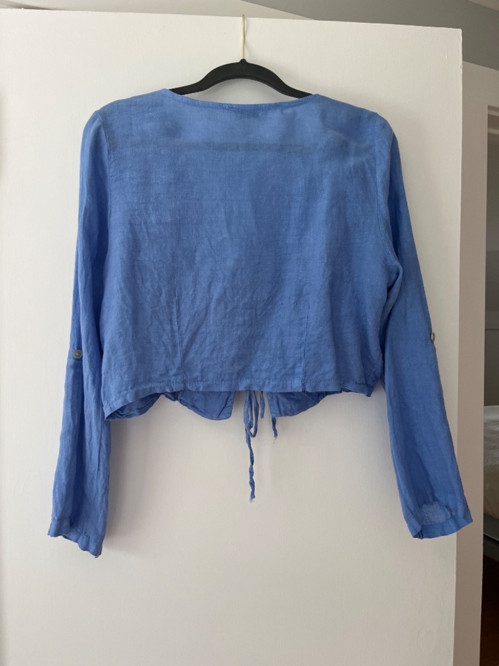 Cropped Linen Jacket - Picture 2 of 3